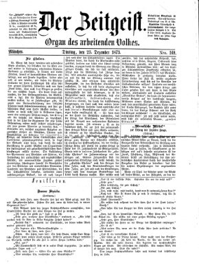 Der Zeitgeist Dienstag 23. Dezember 1873