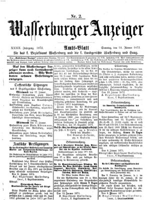 Wasserburger Anzeiger (Wasserburger Wochenblatt) Sonntag 14. Januar 1872