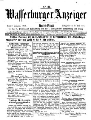 Wasserburger Anzeiger (Wasserburger Wochenblatt) Sonntag 25. Mai 1873