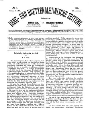 Berg- und hüttenmännische Zeitung Freitag 28. Januar 1870