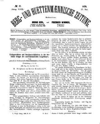 Berg- und hüttenmännische Zeitung Freitag 27. Mai 1870