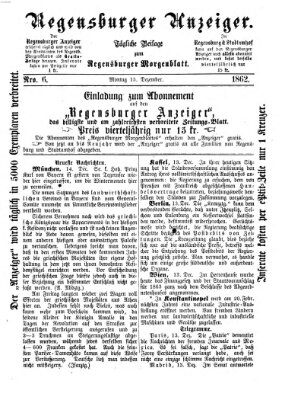 Regensburger Anzeiger Montag 15. Dezember 1862