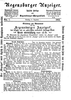 Regensburger Anzeiger Dienstag 16. Dezember 1862