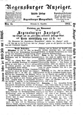 Regensburger Anzeiger Mittwoch 24. Dezember 1862