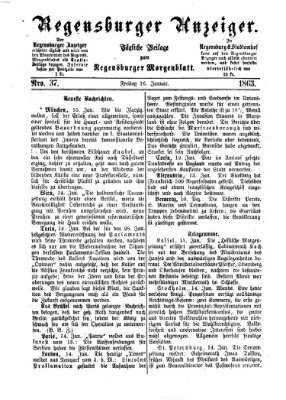 Regensburger Anzeiger Freitag 16. Januar 1863