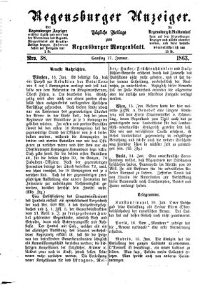 Regensburger Anzeiger Samstag 17. Januar 1863