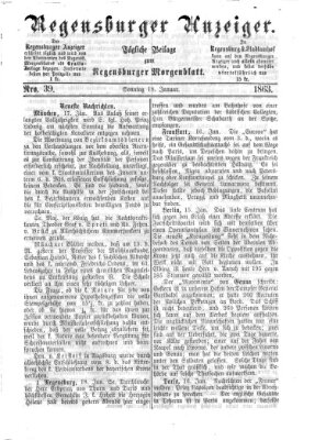 Regensburger Anzeiger Sonntag 18. Januar 1863