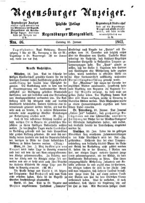 Regensburger Anzeiger Sonntag 25. Januar 1863