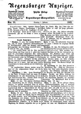 Regensburger Anzeiger Sonntag 1. Februar 1863