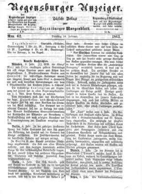 Regensburger Anzeiger Dienstag 10. Februar 1863