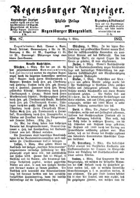 Regensburger Anzeiger Samstag 7. März 1863