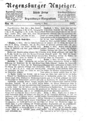 Regensburger Anzeiger Sonntag 8. März 1863