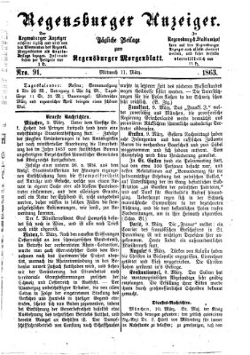 Regensburger Anzeiger Mittwoch 11. März 1863