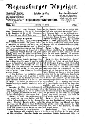 Regensburger Anzeiger Freitag 13. März 1863