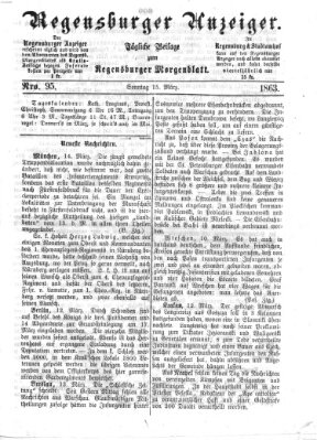 Regensburger Anzeiger Sonntag 15. März 1863