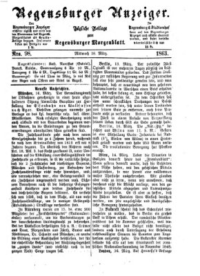 Regensburger Anzeiger Mittwoch 18. März 1863