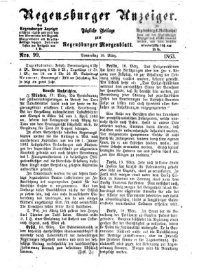 Regensburger Anzeiger Donnerstag 19. März 1863