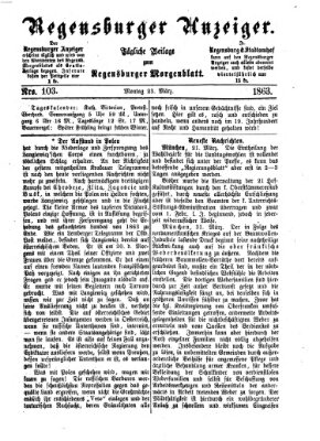 Regensburger Anzeiger Montag 23. März 1863