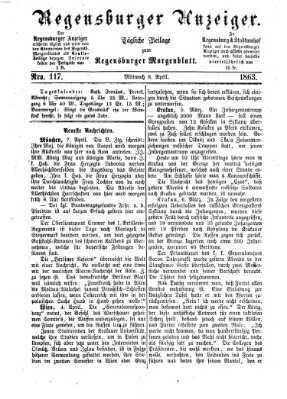 Regensburger Anzeiger Mittwoch 8. April 1863