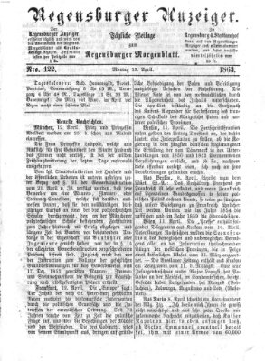 Regensburger Anzeiger Montag 13. April 1863