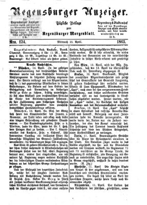 Regensburger Anzeiger Mittwoch 15. April 1863