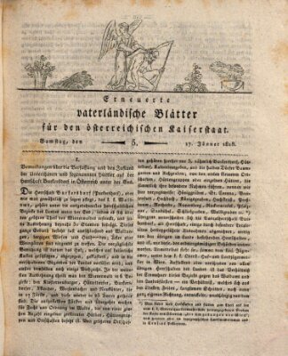 Erneuerte vaterländische Blätter für den österreichischen Kaiserstaat Samstag 17. Januar 1818