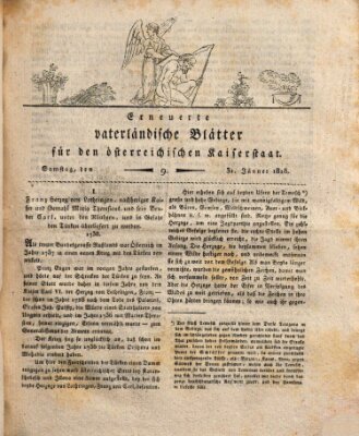 Erneuerte vaterländische Blätter für den österreichischen Kaiserstaat Samstag 31. Januar 1818