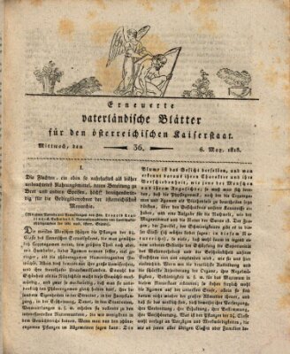 Erneuerte vaterländische Blätter für den österreichischen Kaiserstaat Mittwoch 6. Mai 1818