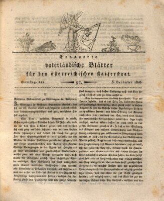 Erneuerte vaterländische Blätter für den österreichischen Kaiserstaat Samstag 5. Dezember 1818