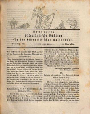 Erneuerte vaterländische Blätter für den österreichischen Kaiserstaat Samstag 15. Mai 1819