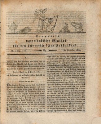 Erneuerte vaterländische Blätter für den österreichischen Kaiserstaat Samstag 30. Oktober 1819