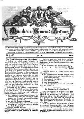 Münchener Gemeinde-Zeitung Sonntag 28. April 1872