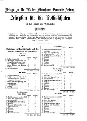 Münchener Gemeinde-Zeitung Sonntag 8. Dezember 1872