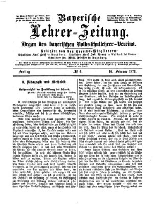 Bayerische Lehrerzeitung Freitag 10. Februar 1871