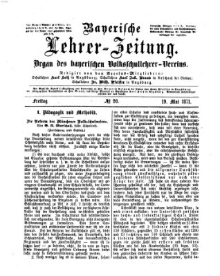 Bayerische Lehrerzeitung Freitag 19. Mai 1871