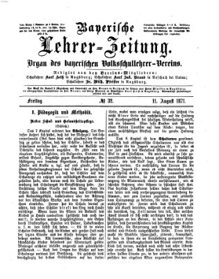 Bayerische Lehrerzeitung Freitag 11. August 1871