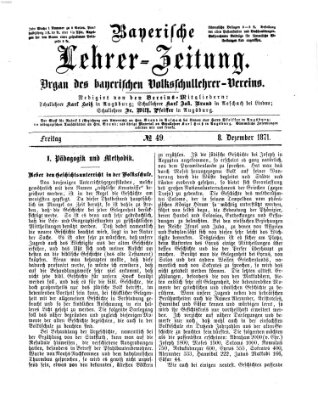 Bayerische Lehrerzeitung Freitag 8. Dezember 1871