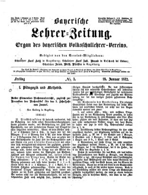 Bayerische Lehrerzeitung Freitag 19. Januar 1872