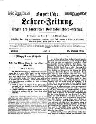 Bayerische Lehrerzeitung Freitag 26. Januar 1872