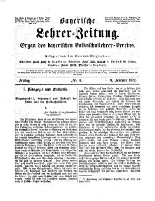 Bayerische Lehrerzeitung Freitag 9. Februar 1872