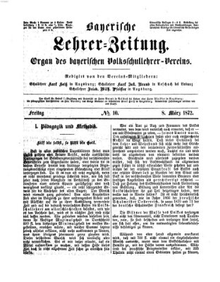 Bayerische Lehrerzeitung Freitag 8. März 1872