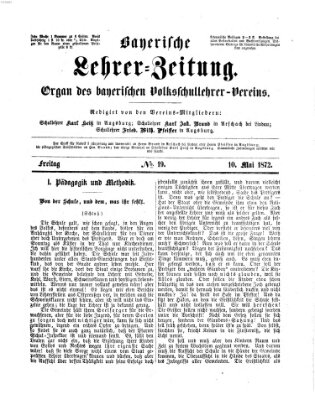 Bayerische Lehrerzeitung Freitag 10. Mai 1872