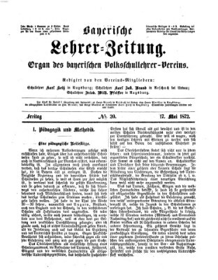 Bayerische Lehrerzeitung Freitag 17. Mai 1872