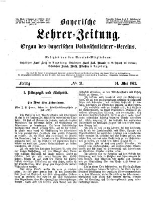 Bayerische Lehrerzeitung Freitag 24. Mai 1872