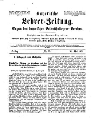 Bayerische Lehrerzeitung Freitag 31. Mai 1872