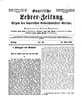 Bayerische Lehrerzeitung Freitag 12. Juli 1872