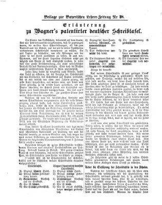 Bayerische Lehrerzeitung Freitag 20. September 1872