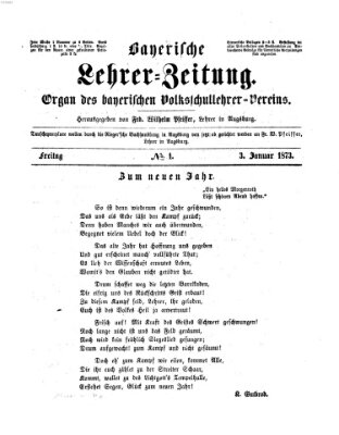 Bayerische Lehrerzeitung Freitag 3. Januar 1873