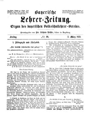 Bayerische Lehrerzeitung Freitag 7. März 1873