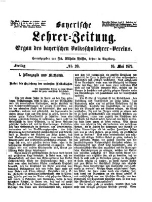 Bayerische Lehrerzeitung Freitag 16. Mai 1873